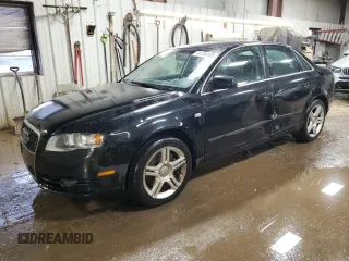 2008 Audi A4 2.0T with VIN WAUDF78E18A113659, listed as a Copart auction lot 44154105 with 127,425 mi miles and Salvage Title. Bid and sale history available at carsss.com. Image 1.