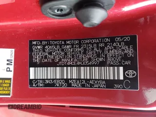 2021 Toyota Corolla XSE with VIN JTDT4MCE4MJ054997, listed as a Copart auction lot 44227115 with 108,823 mi miles and Salvage Title. Bid and sale history available at carsss.com. Image 14.