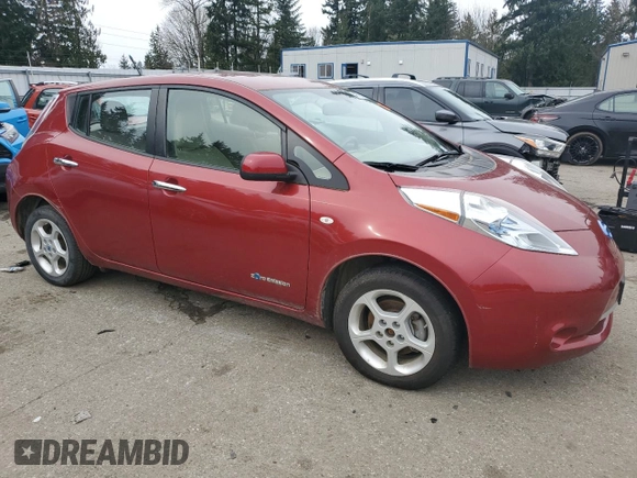 2012 Nissan LEAF SL with VIN JN1AZ0CP5CT017885, listed as a Copart auction lot 48780335 with 56,663 mi miles and Clean Title. Bid and sale history available at carsss.com. Image 4.
