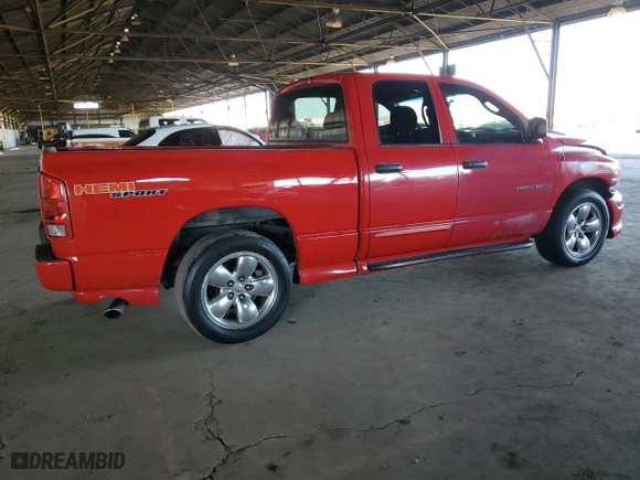 2005 Dodge Ram 1500 SLT with VIN 1D7HA18D65J556043, listed as a Copart auction lot 89220775 with 431,750 mi miles and Salvage Title. Bid and sale history available at carsss.com. Image 3.