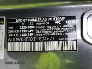 2019 Mercedes-Benz C 300 with VIN WDDWK8EBXKF834621, listed as a Copart auction lot 60306965 with 47,136 mi miles and Salvage title. Bid and sale history available at DreamBid. Image 13.