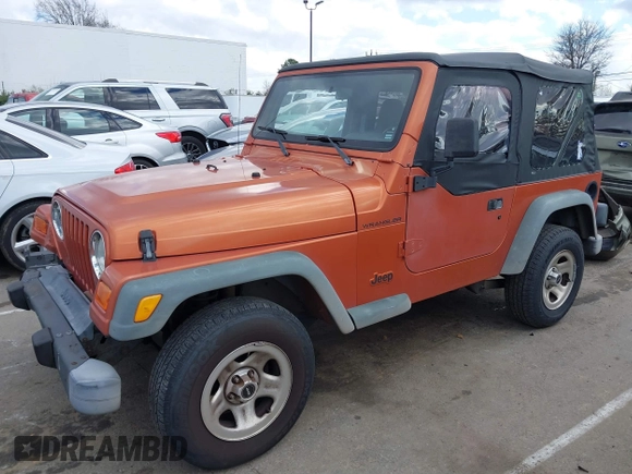 2000 Jeep Wrangler SE with VIN 1J4FA29P2YP804574, listed as a IAAI auction lot 41723297 with 172,991 mi miles. Bid and sale history available at carsss.com. Image 2.