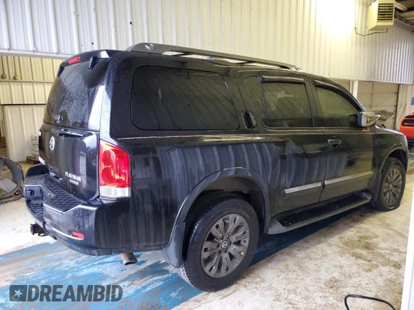 2015 Nissan Armada Platinum z VIN 5N1BA0NFXFN620977, wystawiony jako Copart lot #47793445 z przebiegiem 172 514 mil mil oraz Szkoda całkowita • Salvage title. Historia ofert i sprzedaży dostępna na DreamBid. Obrazek 3.
