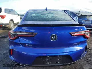 2023 Acura TLX w/A-Spec Package with VIN 19UUB6F50PA000930, listed as a Copart auction lot 44003555 with 34,016 mi miles and Salvage Title. Bid and sale history available at carsss.com. Image 6.