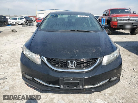 2015 Honda Civic EX-L with VIN 19XFB2F93FE094400, listed as a Copart auction lot 52739475 with 92,108 mi miles and Salvage Title. Bid and sale history available at carsss.com. Image 5.