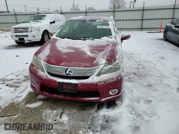 2010 Lexus HS 250h with VIN JTHBB1BA9A2005121, listed as a Copart auction lot 87825175 with 124,594 mi miles and Salvage Title. Bid and sale history available at DreamBid. Image 10.