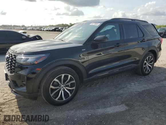 2025 Ford Explorer ST-Line with VIN 1FMUK7KH5SGB97289, listed as a Copart auction lot 58776885 with 985 mi miles and Salvage title. Bid and sale history available at DreamBid. Image 1.