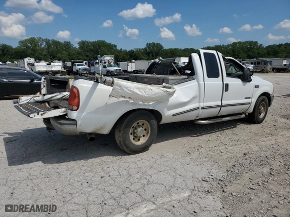 1999 Ford Super Duty F-250 XL with VIN 1FTNX20F2XEC42996, listed as a Copart auction lot 63616344 with 0 mi miles and Salvage Title. Bid and sale history available at carsss.com. Image 3.