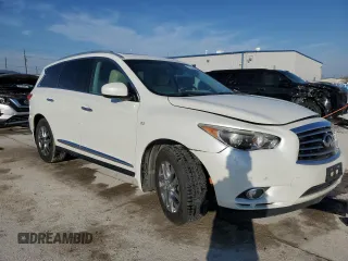 2015 Infiniti QX60 with VIN 5N1AL0MM5FC527690, listed as a Copart auction lot 45763045 with 157,179 mi miles and Salvage Title. Bid and sale history available at DreamBid. Image 4.