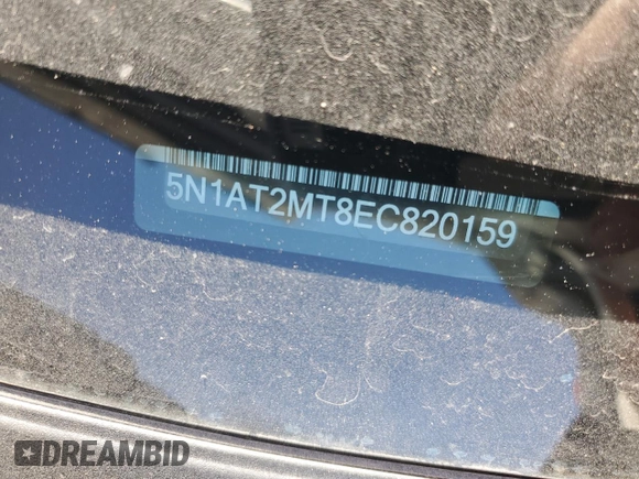 2014 Nissan Rogue SL with VIN 5N1AT2MT8EC820159, listed as a Copart auction lot 48146955 with 113,422 mi miles and Salvage Title. Bid and sale history available at carsss.com. Image 13.