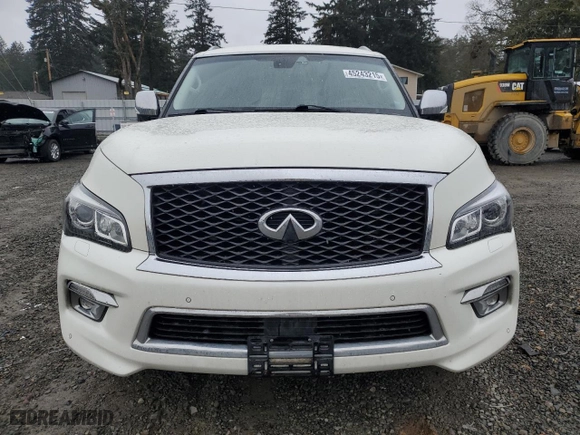 2016 Infiniti QX80 with VIN JN8AZ2NC0G9402622, listed as a Copart auction lot 45243215 with 103,031 mi miles and Salvage Title. Bid and sale history available at carsss.com. Image 5.