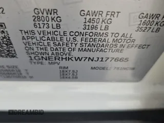 2022 Chevrolet Traverse LT with VIN 1GNERHKW7NJ177665, listed as a IAAI auction lot 42667314 with 103,830 mi miles and . Bid and sale history available at DreamBid. Image 23.