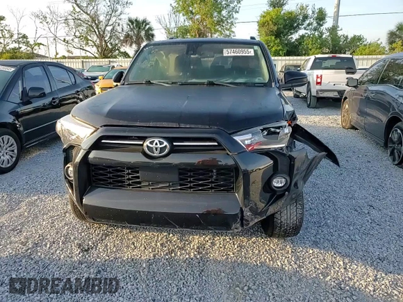 2022 Toyota 4Runner SR5 with VIN JTEEU5JR5N5269489, listed as a Copart auction lot 57460955 with 42,981 mi miles and Salvage title. Bid and sale history available at DreamBid. Image 14.