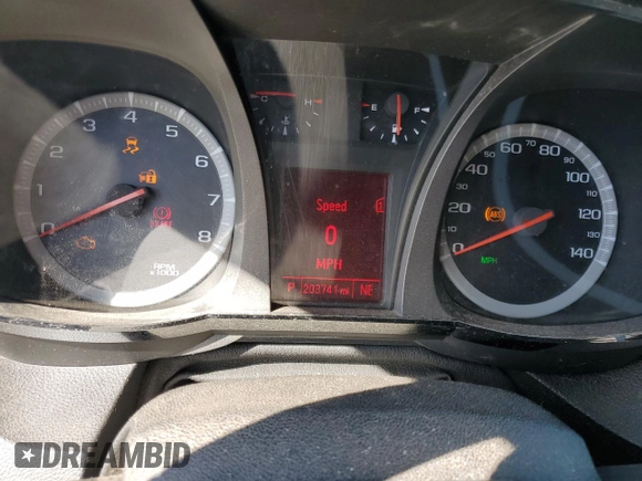 2012 GMC Terrain SLT-1 with VIN 2GKFLUE57C6221897, listed as a Copart auction lot 48465855 with 203,741 mi miles and Salvage title. Bid and sale history available at DreamBid. Image 9.