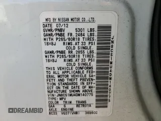 2013 Infiniti FX with VIN JN8CS1MU4DM140775, listed as a Copart auction lot 72224274 with Not Provided miles and Salvage Title. Bid and sale history available at carsss.com. Image 14.
