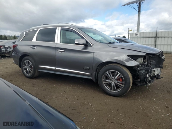 2017 Infiniti QX60 with VIN 5N1DL0MN2HC522553, listed as a Copart auction lot 48196985 with 52,924 mi miles and Salvage Title. Bid and sale history available at carsss.com. Image 4.