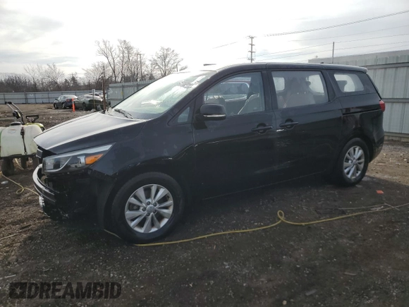 2016 Kia Sedona L with VIN KNDMA5C15G6138723, listed as a Copart auction lot 48953375 with 106,995 mi miles and Salvage Title. Bid and sale history available at DreamBid. Image 1.