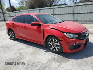 2018 Honda Civic Sedan EX with VIN 2HGFC2F71JH580343, listed as a Copart auction lot 49992275 with 66,103 mi miles and Salvage Title. Bid and sale history available at carsss.com. Image 4.