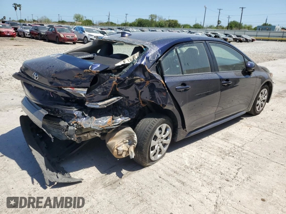 2022 Toyota Corolla LE with VIN 5YFEPMAE1NP276235, listed as a Copart auction lot 52593455 with 69,089 mi miles and Salvage Title. Bid and sale history available at carsss.com. Image 3.