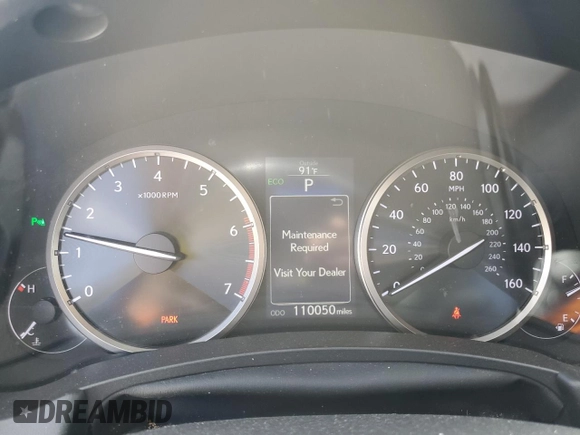 2015 Lexus NX 200t with VIN JTJYARBZ6F2016701, listed as a Copart auction lot 55322835 with 110,050 mi miles and Salvage title. Bid and sale history available at DreamBid. Image 9.