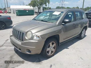 2008 Jeep Compass Sport with VIN 1J8FT47068D593407, listed as a IAAI auction lot 42188334 with 99,736 mi miles. Bid and sale history available at carsss.com. Image 2.