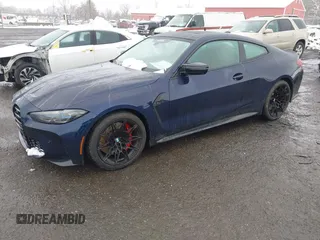 2022 BMW M4 Competition with VIN WBS33AZ06NCJ97560, listed as a IAAI auction lot 41491949 with 9,900 mi miles. Bid and sale history available at carsss.com. Image 2.