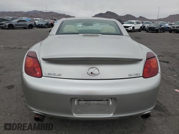 2003 Lexus SC 430 с VIN JTHFN48Y730040964, выставлен на аукционе Copart как лот 47684345 с пробегом 185 415 миль миль и Списание • Salvage title. История ставок и продаж доступна на DreamBid. Изображение 6.