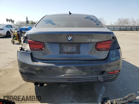 2018 BMW 3 Series 330e iPerformance with VIN WBA8E1C59JA177866, listed as a Copart auction lot 46692855 with 98,401 mi miles and Salvage Title. Bid and sale history available at carsss.com. Image 6.