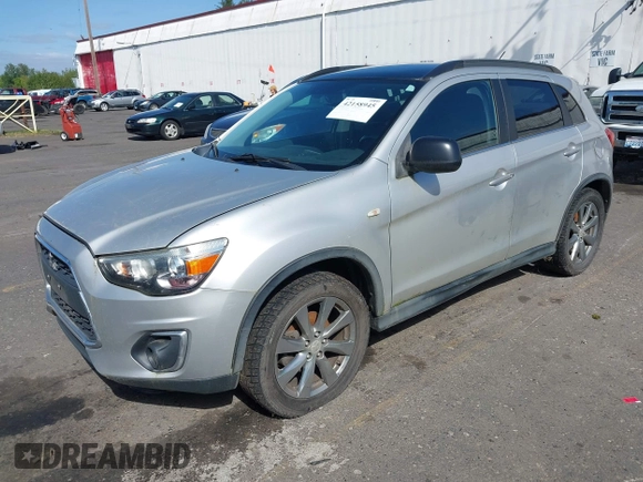 2013 Mitsubishi Outlander Sport LE with VIN 4A4AR5AU2DE022494, listed as a IAAI auction lot 42158945 with 130,739 mi miles. Bid and sale history available at carsss.com. Image 2.