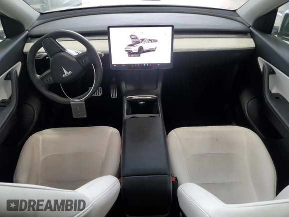 2022 Tesla Model Y Performance with VIN 7SAYGDEF9NF405370, listed as a Copart auction lot 43621095 with 52,292 mi miles and Salvage Title. Bid and sale history available at DreamBid. Image 8.