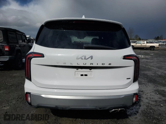 2023 Kia Telluride SX Prestige X-Pro with VIN 5XYP5DGC9PG350576, listed as a Copart auction lot 49342325 with 23,397 mi miles and Salvage title. Bid and sale history available at DreamBid. Image 6.