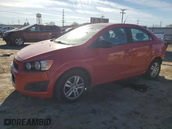 2012 Chevrolet Sonic LS z VIN 1G1JA5SH7C4152574, wystawiony jako Copart lot #43026435 z przebiegiem 150 407 mil mil oraz Szkoda całkowita • Salvage title. Historia ofert i sprzedaży dostępna na DreamBid. Obrazek 1.