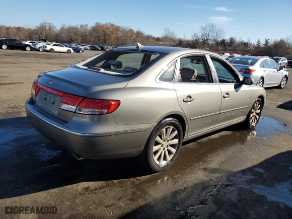 2009 Hyundai Azera GLS with VIN KMHFC46D69A372965, listed as a Copart auction lot 79397374 with 106,207 mi miles and Salvage Title. Bid and sale history available at carsss.com. Image 3.