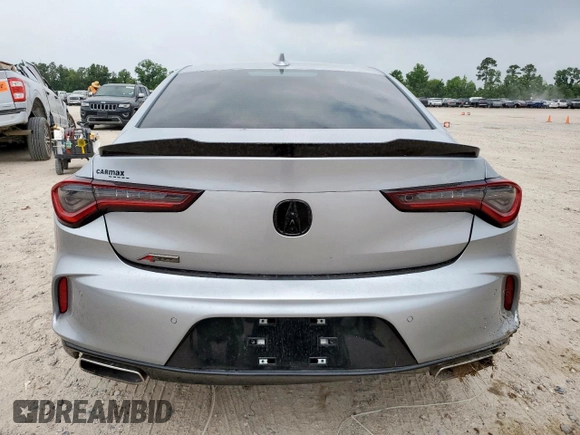 2022 Acura TLX w/A-Spec Package with VIN 19UUB5F5XNA005186, listed as a Copart auction lot 57775855 with 29,003 mi miles and Salvage title. Bid and sale history available at DreamBid. Image 6.