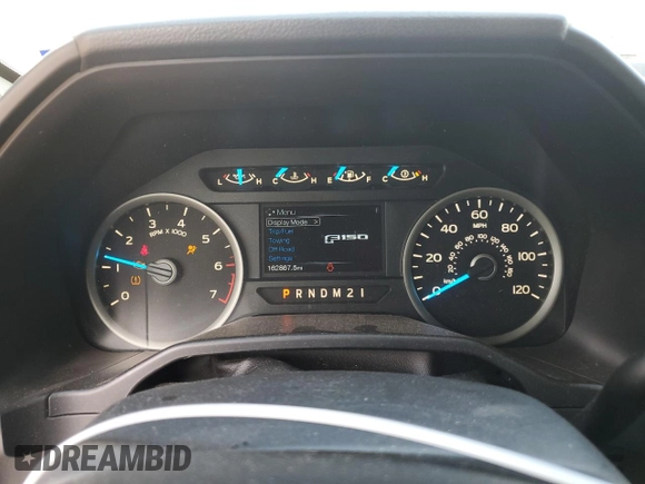 2016 Ford F-150 XLT with VIN 1FTEW1EF4GKF97241, listed as a Copart auction lot 54441835 with 162,867 mi miles and Salvage title. Bid and sale history available at DreamBid. Image 9.