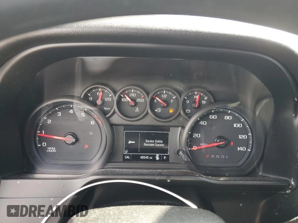 2019 Chevrolet Silverado 1500 Custom with VIN 1GCPWBEF4KZ244447, listed as a Copart auction lot 80223094 with 49,545 mi miles and Salvage Title. Bid and sale history available at carsss.com. Image 9.