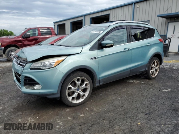 2013 Ford Escape Titanium with VIN 1FMCU9J98DUC09743, listed as a Copart auction lot 61308315 with 146,243 mi miles and Salvage title. Bid and sale history available at DreamBid. Image 1.