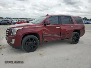 2019 Cadillac Escalade Premium Luxury with VIN 1GYS4CKJXKR382213, listed as a Copart auction lot 61553505 with 77,614 mi miles and Salvage title. Bid and sale history available at DreamBid. Image 1.