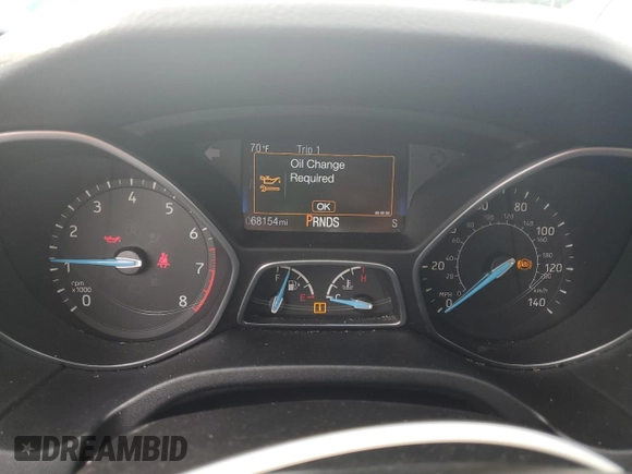 2017 Ford Focus Titanium with VIN 1FADP3J2XHL203959, listed as a Copart auction lot 55498465 with 68,154 mi miles and Salvage title. Bid and sale history available at DreamBid. Image 9.