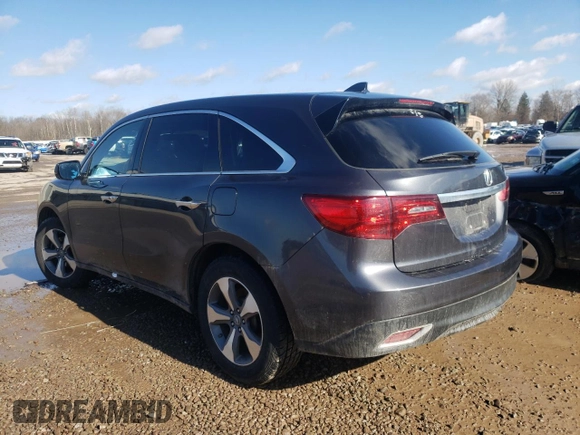 2016 Acura MDX with VIN 5FRYD4H25GB058054, listed as a Copart auction lot 40644373 with 91,886 mi miles. Bid and sale history available at carsss.com. Image 2.