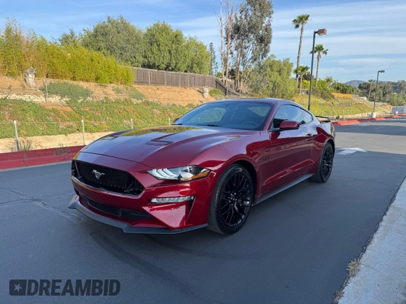 2019 Ford Mustang GT with VIN 1FA6P8CF8K5168730, listed as a Copart auction lot 62222515 with 42,889 mi miles and Salvage title. Bid and sale history available at DreamBid. Image 2.