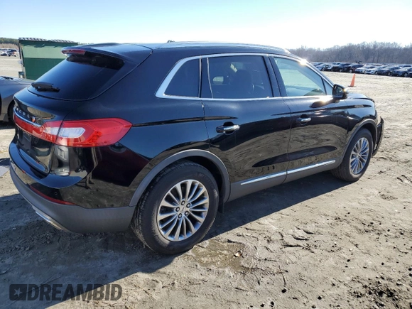 2017 Lincoln MKX Select with VIN 2LMPJ6KR1HBL47020, listed as a Copart auction lot 37538494 with 25,736 mi miles and Salvage Title. Bid and sale history available at carsss.com. Image 3.