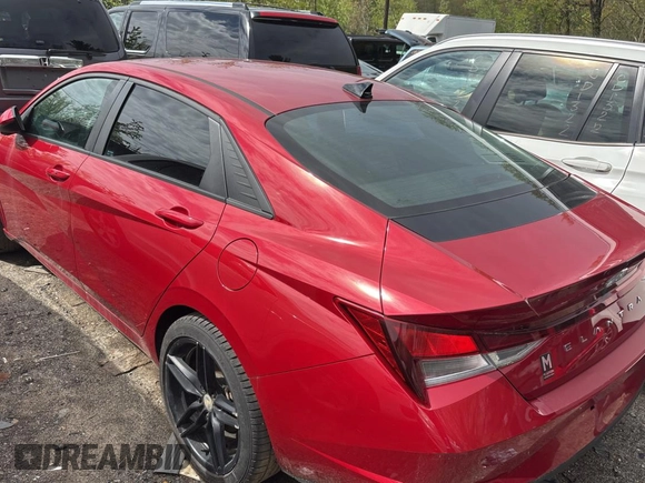 2023 Hyundai Elantra SEL with VIN KMHLM4AG7PU380473, listed as a Copart auction lot 56300615 with 27,864 mi miles and Clean Title. Bid and sale history available at DreamBid. Image 4.