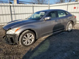 2011 Infiniti M37 with VIN JN1BY1AR3BM373276, listed as a Copart auction lot 46577365 with 162,793 mi miles and Salvage Title. Bid and sale history available at carsss.com. Image 1.