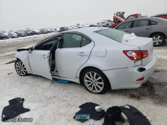 2007 Lexus IS 250 with VIN JTHCK262272011350, listed as a Copart auction lot 86956974 with 143,802 mi miles and Salvage Title. Bid and sale history available at carsss.com. Image 2.