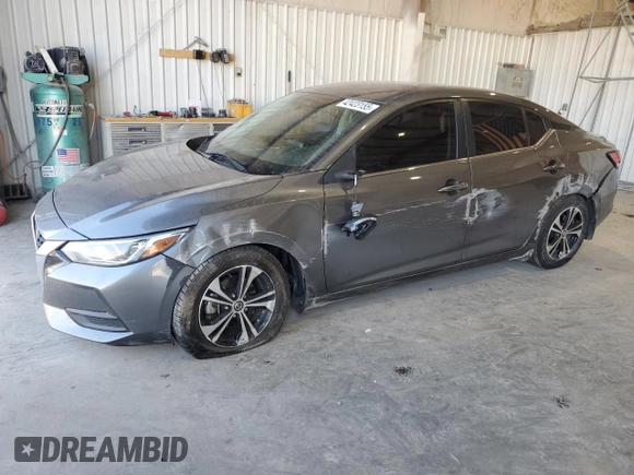 2020 Nissan Sentra SV with VIN 3N1AB8CV6LY268858, listed as a Copart auction lot 42423155 with 92,426 mi miles and Salvage Title. Bid and sale history available at carsss.com. Image 1.