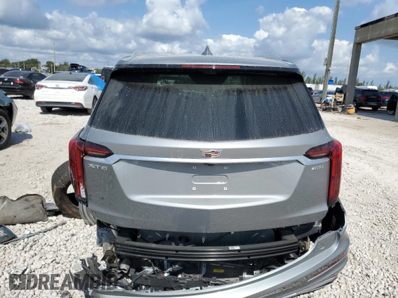 2024 Cadillac XT6 FWD Premium Luxury with VIN 1GYKPCRS1RZ715026, listed as a Copart auction lot 48817915 with 10,550 mi miles and Non Repairable. Bid and sale history available at carsss.com. Image 6.