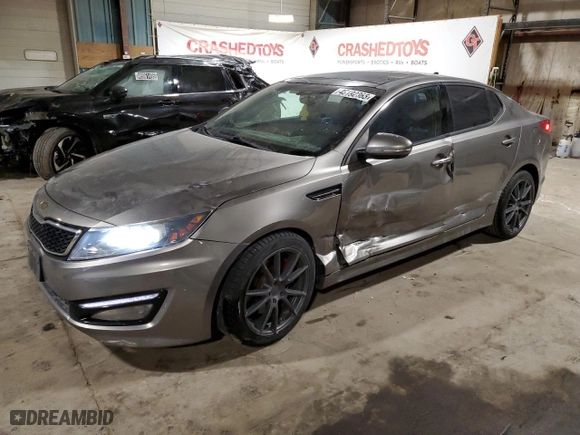 2013 Kia Optima SX w/Limited Pkg with VIN 5XXGR4A63DG114349, listed as a Copart auction lot 45192365 with 111,149 mi miles and Salvage Title. Bid and sale history available at carsss.com. Image 1.