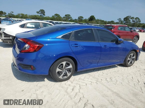 2020 Honda Civic LX with VIN 2HGFC2F69LH575112, listed as a Copart auction lot 55664005 with 33,495 mi miles and Non Repairable. Bid and sale history available at DreamBid. Image 3.
