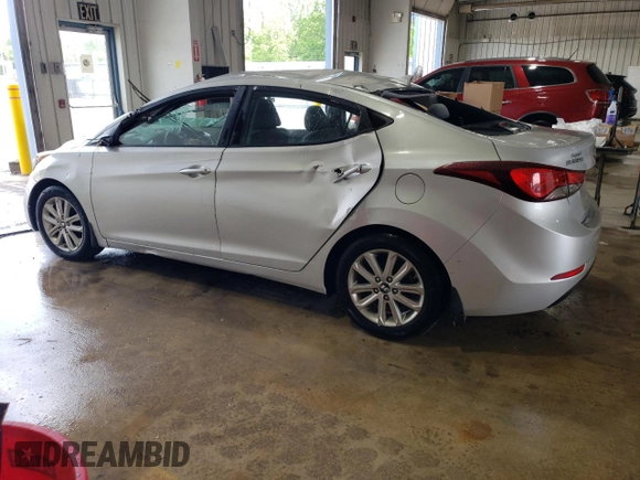 2014 Hyundai Elantra SE z VIN KMHDH4AE5EU164707, wystawiony jako Copart lot #57222345 z przebiegiem Nie podano mil oraz Szkoda całkowita • Salvage title. Historia ofert i sprzedaży dostępna na DreamBid. Obrazek 2.